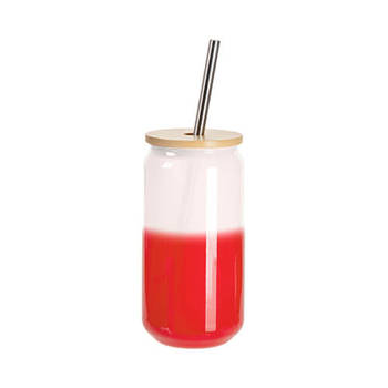 Glas 550 ml, Rot, Farbwechselnd bei Temperatureinfluss, für die Sublimation