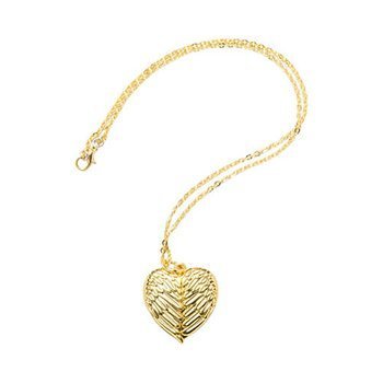 Halskette, Heart - Angel Wings, Gold, für den Sublimationsdruck