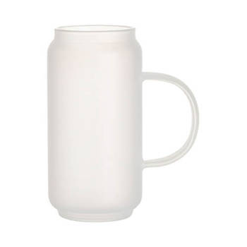 Tasse 400 ml, Glas, Satiniert, mit Griff, für die Sublimation