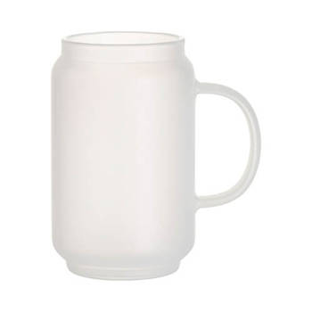 Tasse 500 ml, Glas, Satiniert, mit Griff, für die Sublimation