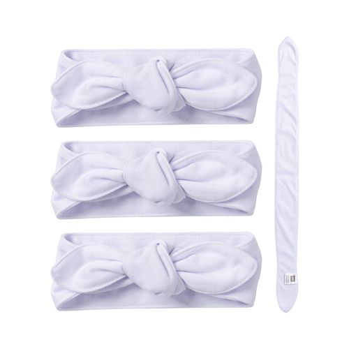4er-Set Baby-Stirnband, Weiß, für den Sublimationsdruck