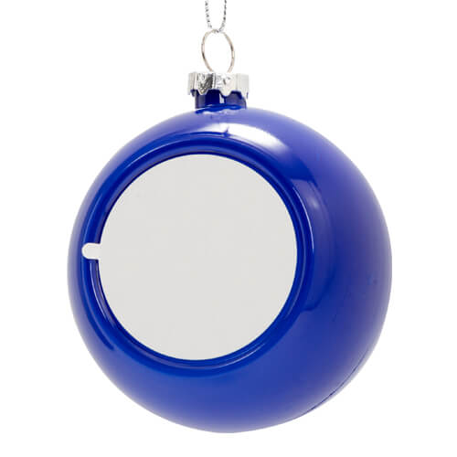 Christbaum-Anhänger, Ø 7,8 cm, Blau, matt, für den Sublimationsdruck 