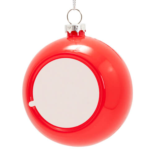 Christbaum-Anhänger, Ø 7,8 cm, Rot, matt, für den Sublimationsdruck 