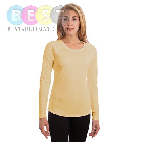 Damen T-Shirt, Solar, Langärmlig, Pale Yellow, für den Sublimationsdruck