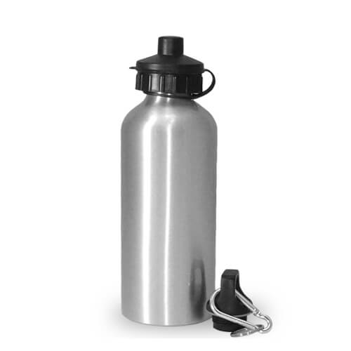 Fahrradflasche, Silber, 600 ml, für den Sublimationsdruck