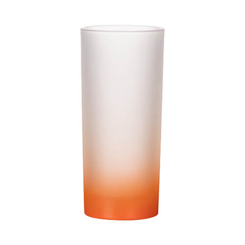 Glas, 200 ml, satiniert, Orange, für die Sublimation