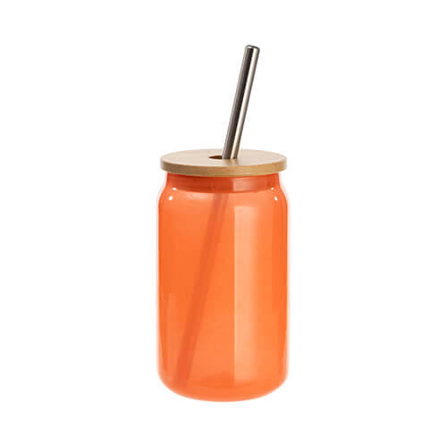 Glas 400 ml, Orange, Farbwechselnd bei Temperatureinfluss, für die Sublimation