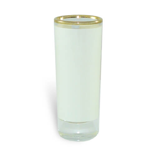 Schnapsglas 90 ml, Satiniert , mit goldenem Rand, für den Sublimationsdruck