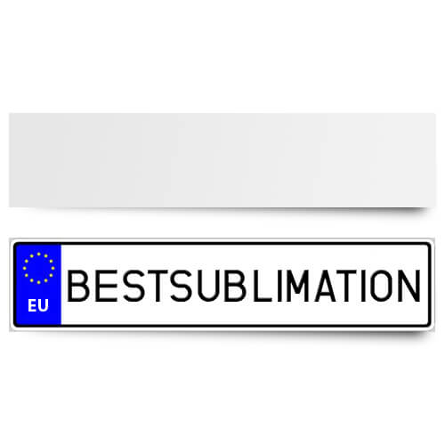 Sublimations-Blech, Weiß, Kennzeichen, 51,5 x 12, für den Sublimationsdruck