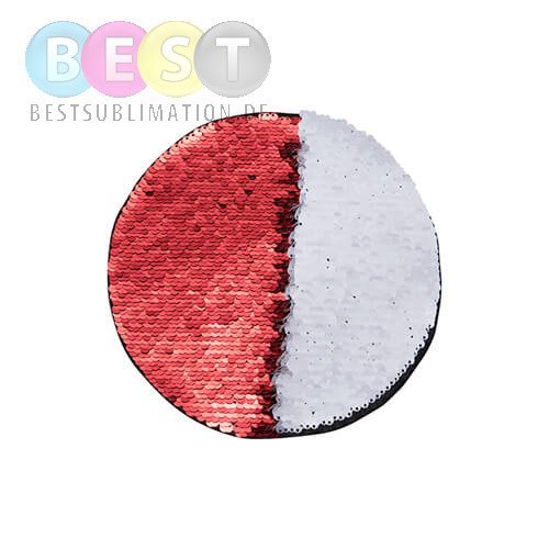 Zweifarbige Pailletten, Kreis Ø 19, Rot, für die Sublimation und Applikation auf Textilien