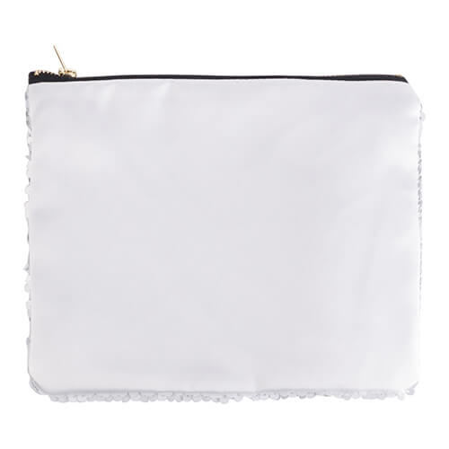 Kosmetiktasche, mit weißen Pailletten, für den Sublimationsdruck