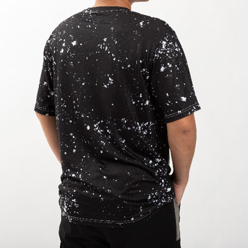 T-Shirt, Cotton-Like Bleached Starry Black, für den Sublimationsdruck