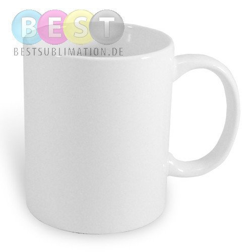 Fototasse 300ml, Classic Weiß,  mit der patentierten JS-Beschichtung, für die Sublimation