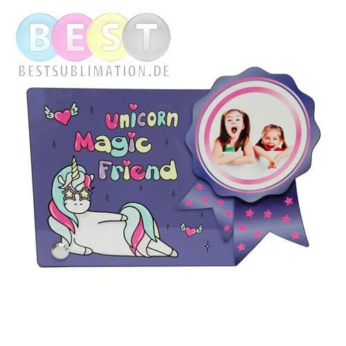 Foto-Rahmen, MDF, 19 x 13,5 cm, für den Sublimationsdruck.