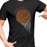 Blatt mit Zirkonia, Basketball, für den Thermotransfer