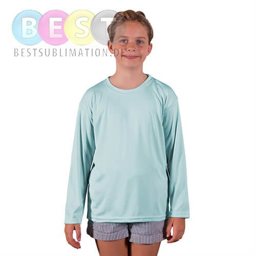 T-Shirt, für Teenager, Langärmlig, Arctic Blue, für den Sublimationsdruck