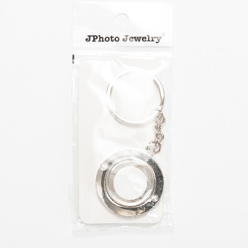 Schlüsselanhänger, Metall, Kreisrund, für den Sublimationsdruck