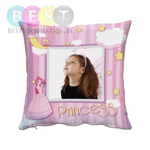 Zweifarbiger Kissenbezug, Satin, 38 x 38 cm, Princess, für den Sublimationsdruck