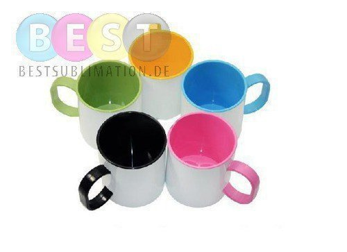 Tasse 330ml, FUNNY, Kunststoff, Gelb, mit Box, für die Sublimation