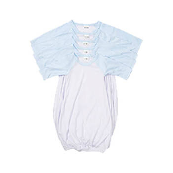 Schlafhemd, für Kinder, langärmlig, hellblaue Ärmel, für den Sublimationsdruck