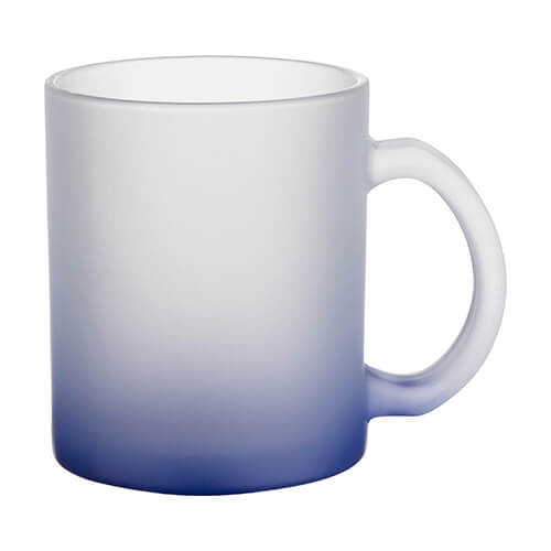 Tasse 330ml, Glas, satiniert, Dunkelblau, für die Sublimation