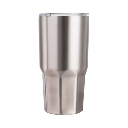 Tumbler, Edelstahl, 990 ml, Silber, Achtkantiges Unterteil, für die Sublimation