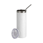 Becher, 600 ml, 3D Puff Cloud, Weiß, für die Sublimation