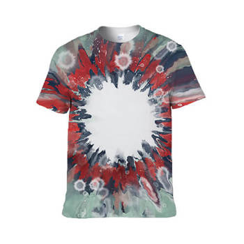 T-Shirt, Cotton-Like Bleached Bloom Red, für den Sublimationsdruck