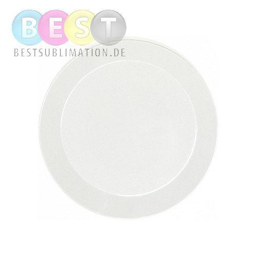 Teller 19 cm, Kunststoff, Weiß, für den Sublimationsdruck