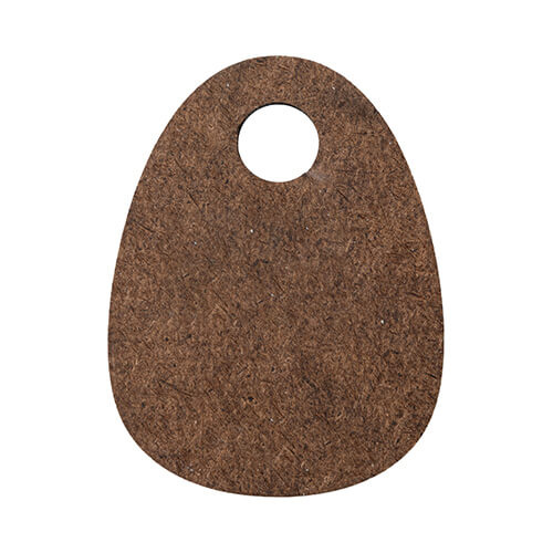 Namensplakette für Becher 480 / 600 / 540 / 750 ml, Hartfaser, Ei, für die Sublimation