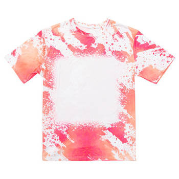 T-Shirt, Cotton-Like Bleached Leopard Dreamy Pink, für den Sublimationsdruck