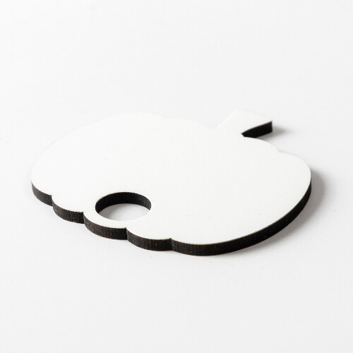 Namensplakette für Becher 480 / 600 / 540 / 750 ml, Hartfaser, Kürbis, für die Sublimation