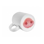 Tasse 330ml, Mit bedrucktem Boden, "Schwein", für die Sublimation