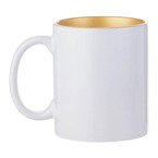 Tasse 330ml, Mit goldfarbener Innenseite, für die Sublimation