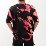 T-Shirt, Cotton-Like Bleached Leopard Wild Black, für den Sublimationsdruck
