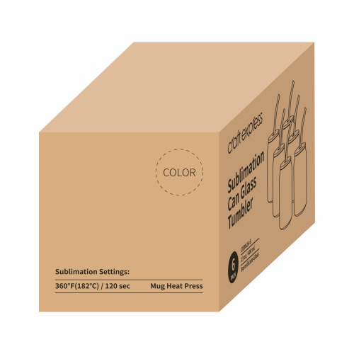 6er-Set, Gläser mit Deckel aus Bambus und Trinkhalm, 400 ml, für den Sublimationsdruck.