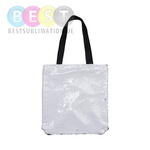 Tasche mit weißen Pailletten, 35 x 38 cm, für den Sublimationsdruck