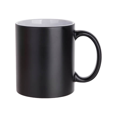 Tasse, Full Color, Schwarz, Matt, für den Thermotransferdruck