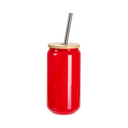Glas 550 ml, Rot, Farbwechselnd bei Temperatureinfluss, für die Sublimation