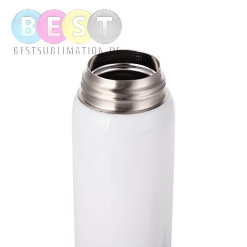 Thermosflasche, 500ml, Rostfreier Stahl, Weiß, für die Sublimation