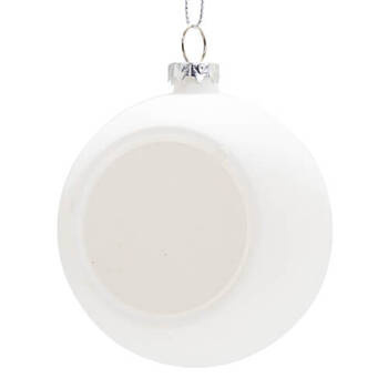 Christbaum-Anhänger, Ø 7,8 cm, Weiß, matt, für den Sublimationsdruck 
