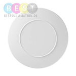 Teller 25,5 cm, Kunststoff, Weiß, für den Sublimationsdruck