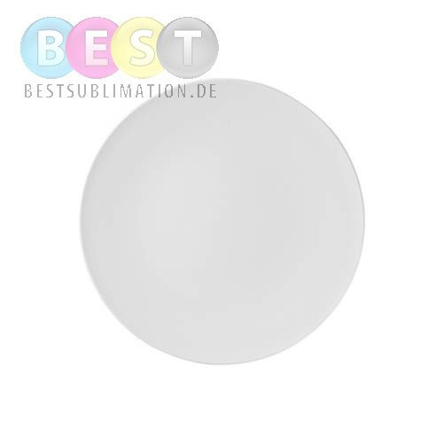 Teller 15,3 cm, Kunststoff, Weiß, für den Sublimationsdruck