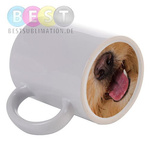 Tasse 330ml, Mit bedrucktem Boden, "Hundezunge", für die Sublimation