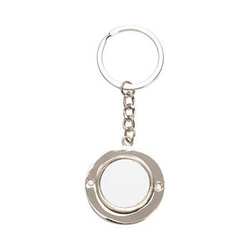 Schlüsselanhänger, Metall, Kreisrund, für den Sublimationsdruck