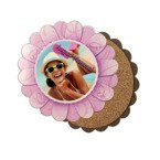 Tassenuntersetzer, Ø 11 cm, MDF, Blume, für die Sublimation