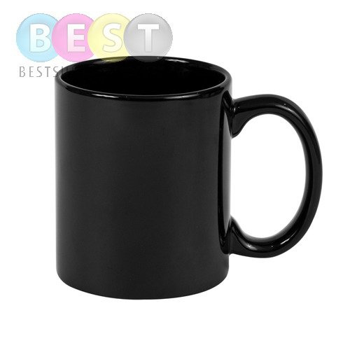 Tasse "FULL COLOR", Schwarz, Glänzend, für den Thermotransferdruck