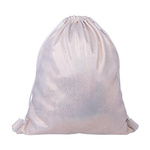 Beutel, 33 x 42 cm, Brokatbesatz, Champagner, für den Sublimationsdruck