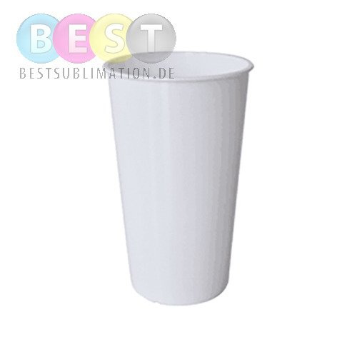 Konische Tasse 550ml, Kunststoff, Weiß, für die Sublimation