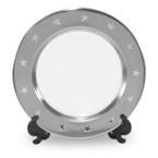 Teller 15 cm, Rund, Metall, mit Standfuß, für den Sublimationsdruck